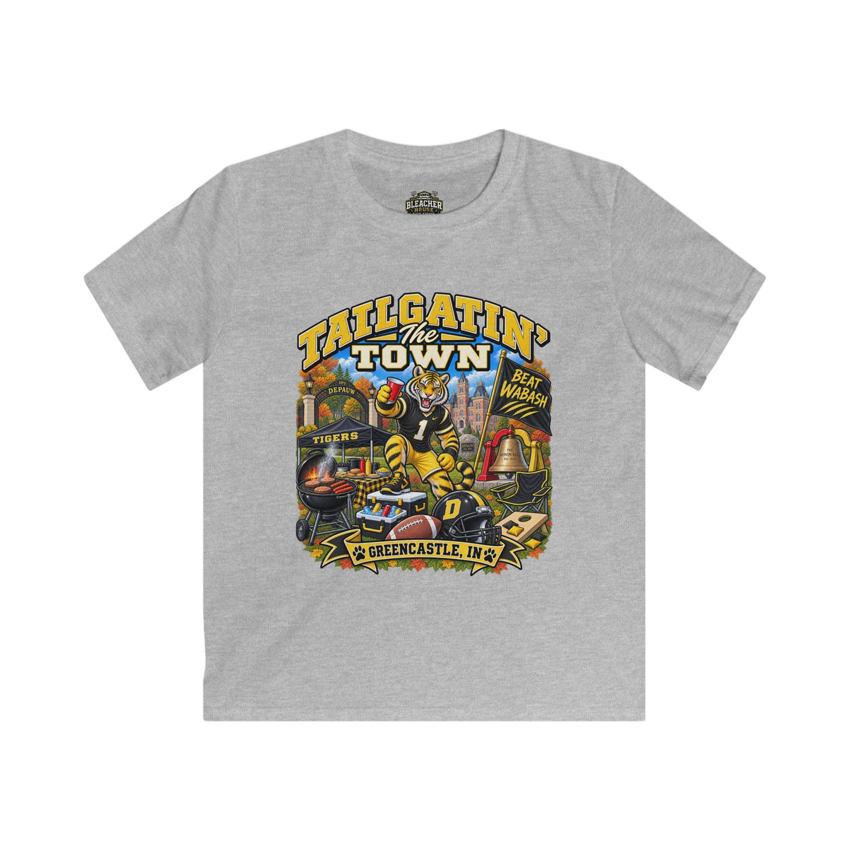 YOUTH Tailgatin' the Town - DEPAUW EDITION - College Game Day Tailgate Tee