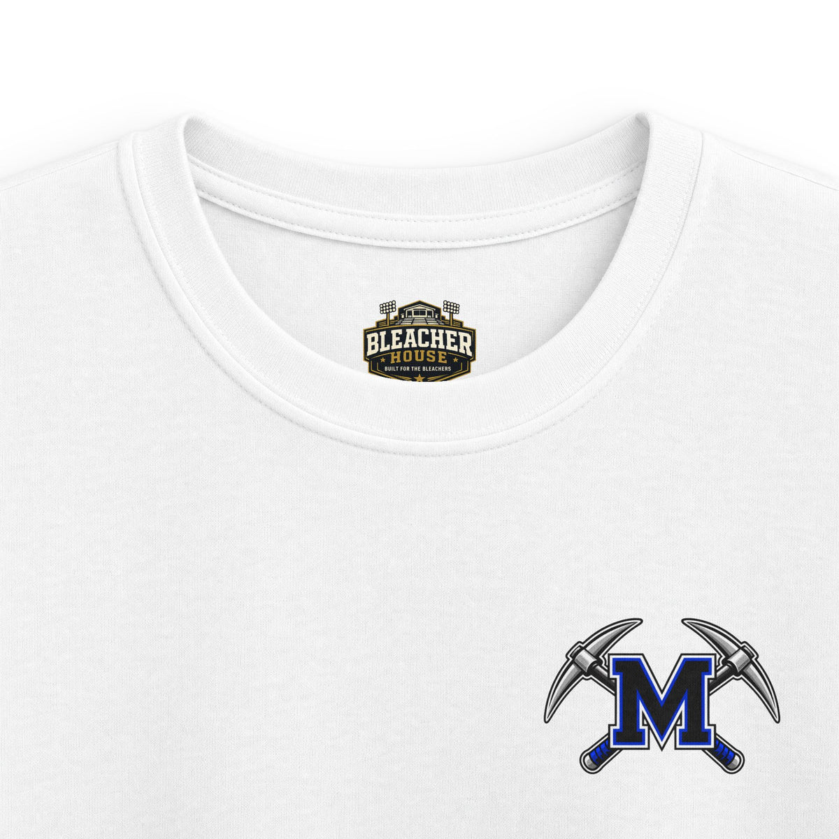 YOUTH Miners Graphic T-Shirt - Miners Logo on Front, Mascot Design on Back