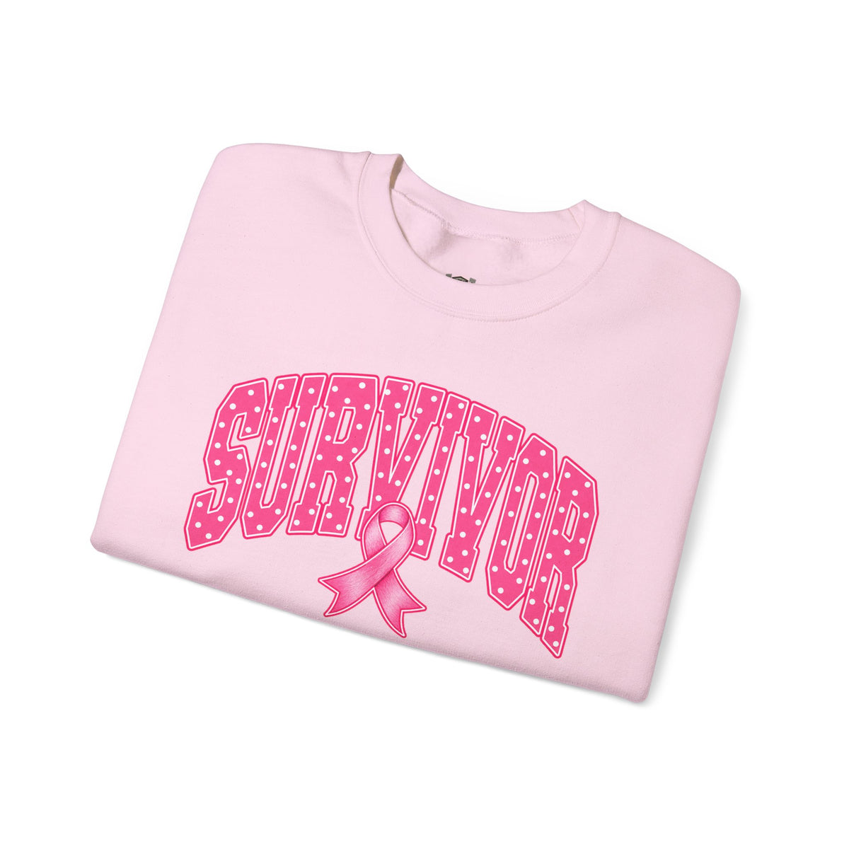 Survivor Pink Ribbon Sweatshirt - Breast Cancer Awareness Crewneck