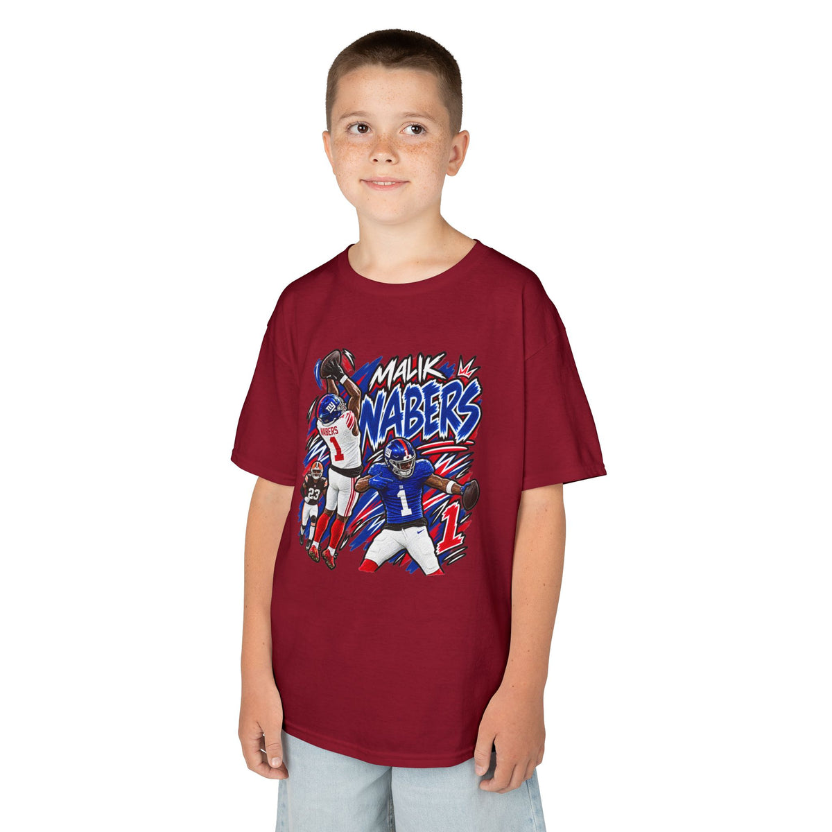 Malik Nabers Graphic T-Shirt - Sunday Standouts Sketch Series
