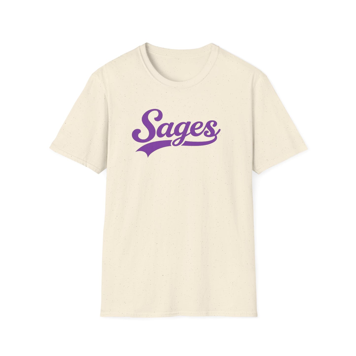 Sages Script T‑Shirt — Vintage Purple Team Logo Tee