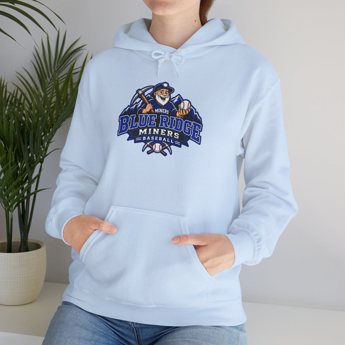 Blue Ridge Miners Mascot Logo Hoodie