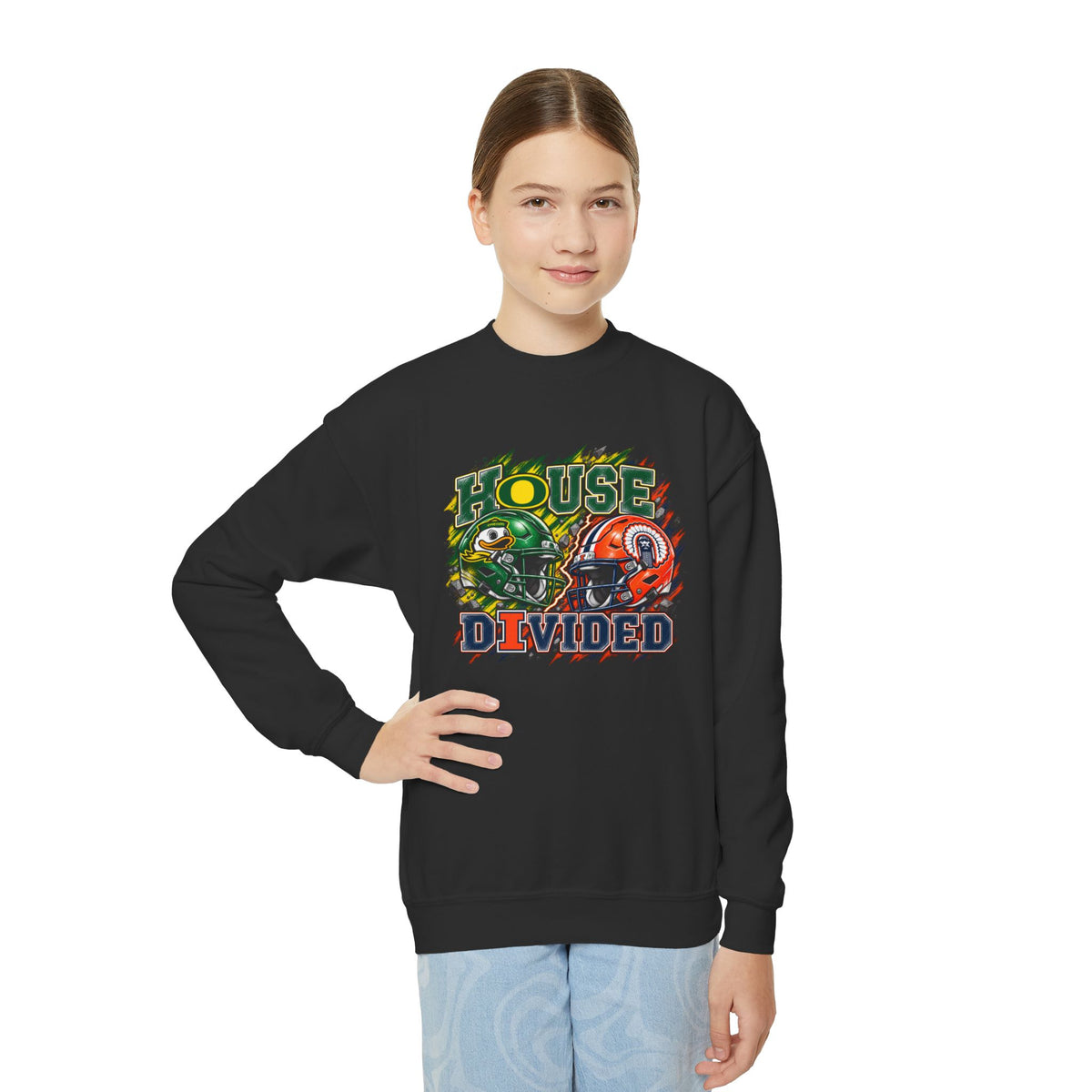 YOUTH House Divided Crewneck Sweatshirt – Illinois vs Oregon