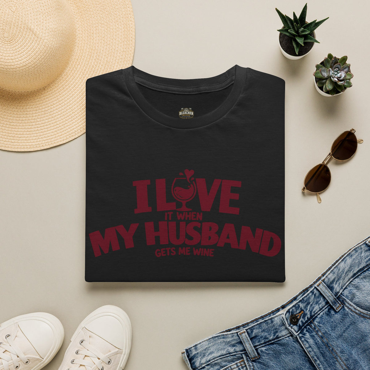 I Love It When My Husband Gets Me Wine T-Shirt — Funny Wine Lover Gift