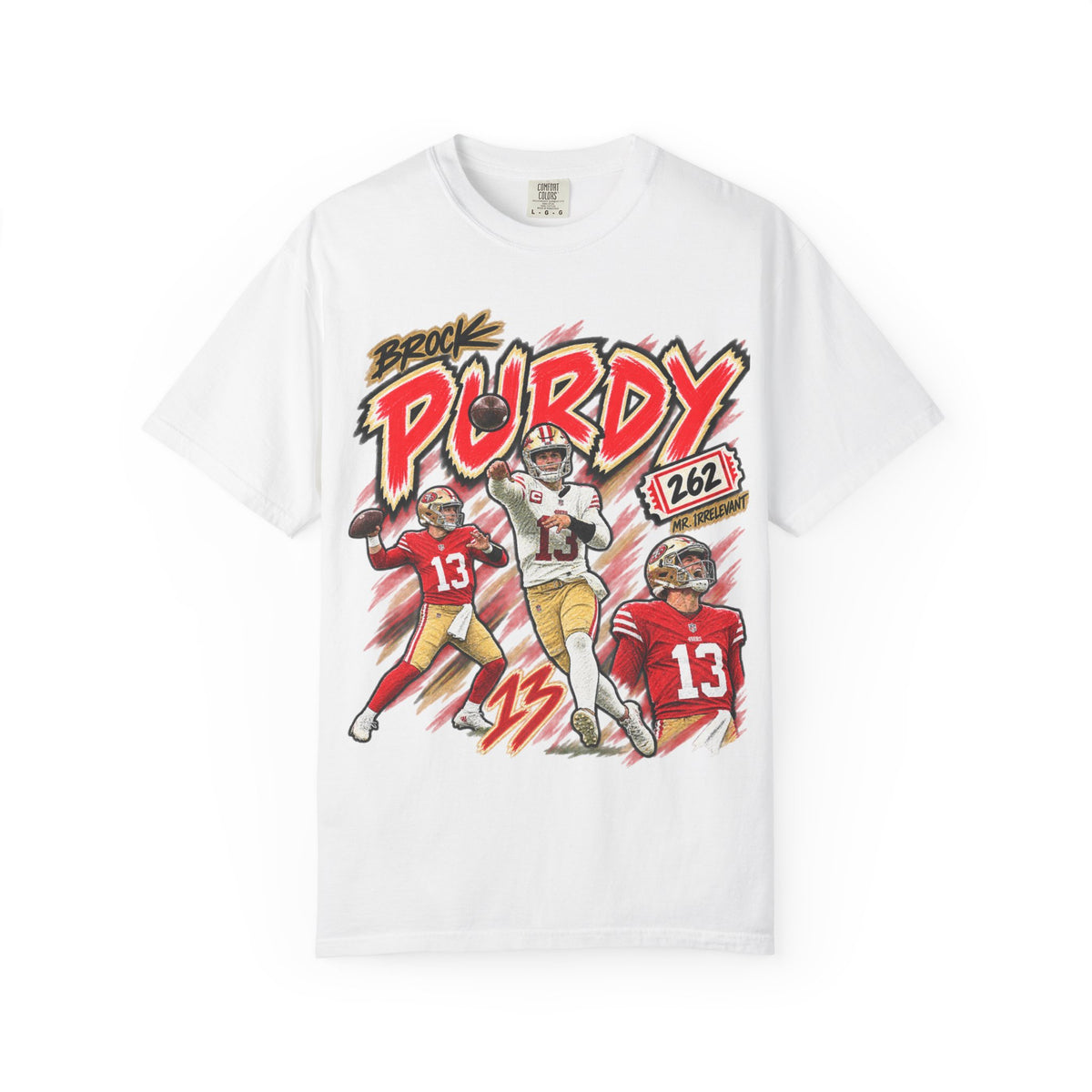 Brock Purdy, MR. IRRELEVANT Graphic T-Shirt - Sunday Standouts Sketch Series