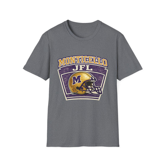 Monticello JFL Football T‑Shirt — Vintage Helmet Tee