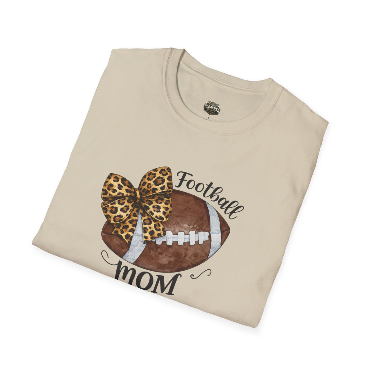 Football Mom T-Shirt — Leopard Bow Game Day Tee
