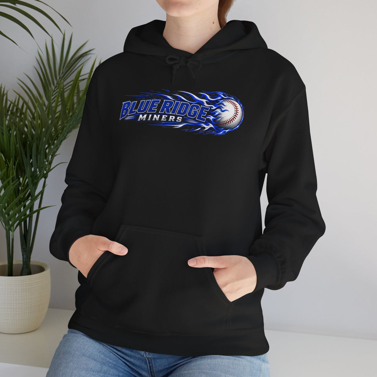 Blue Ridge Miners Flaming Baseball Hoodie – Flaming Ball Hoodie