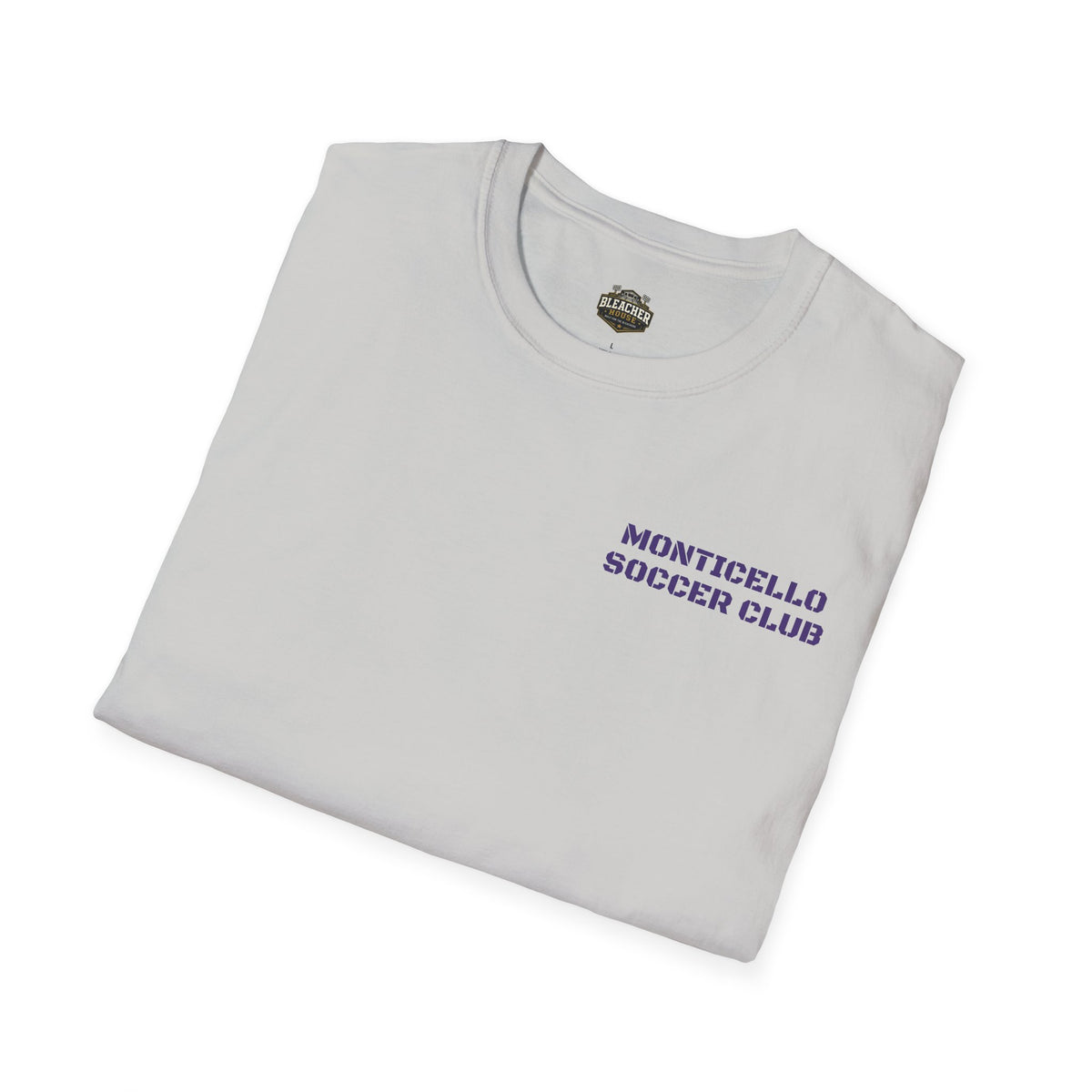 Monticello Soccer Club T-Shirt — Minimal Chest Logo With Crest On Back