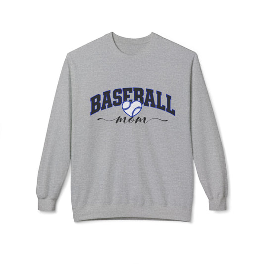 Baseball Mom Crewneck Sweatshirt – Athletic Script Heart Design