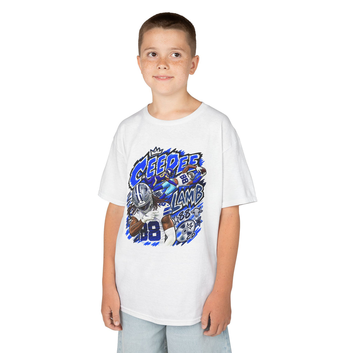 YOUTH CeeDee Lamb Graphic T-Shirt - Sunday Standouts Sketch Series