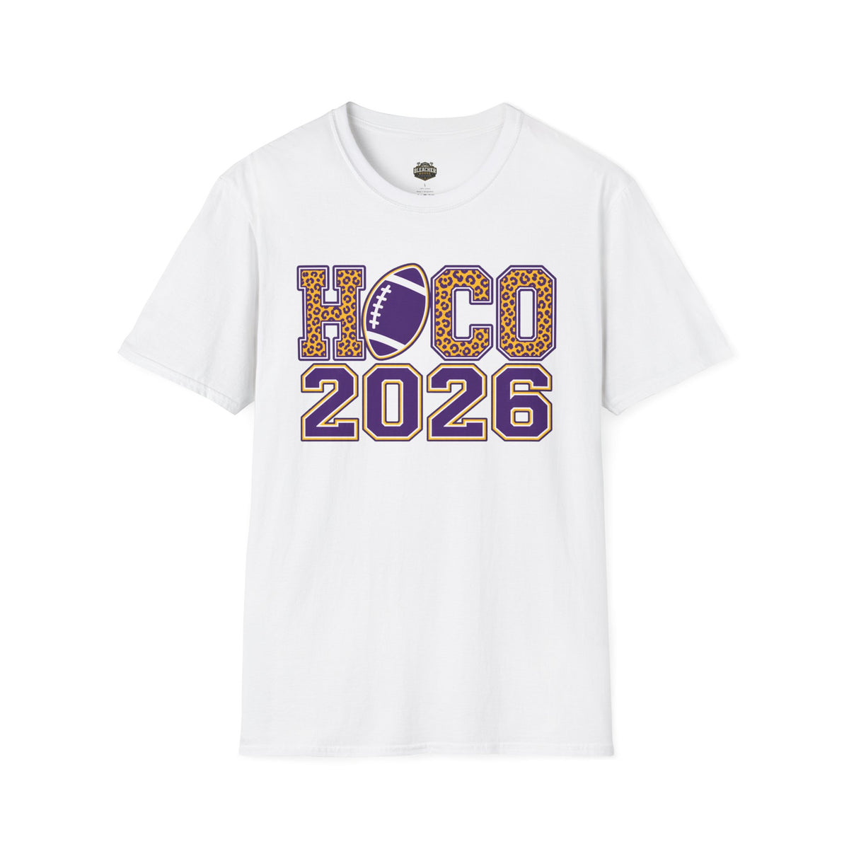 Homecoming 2026 Football Tee — HOCO 2026 Leopard Accent T-Shirt