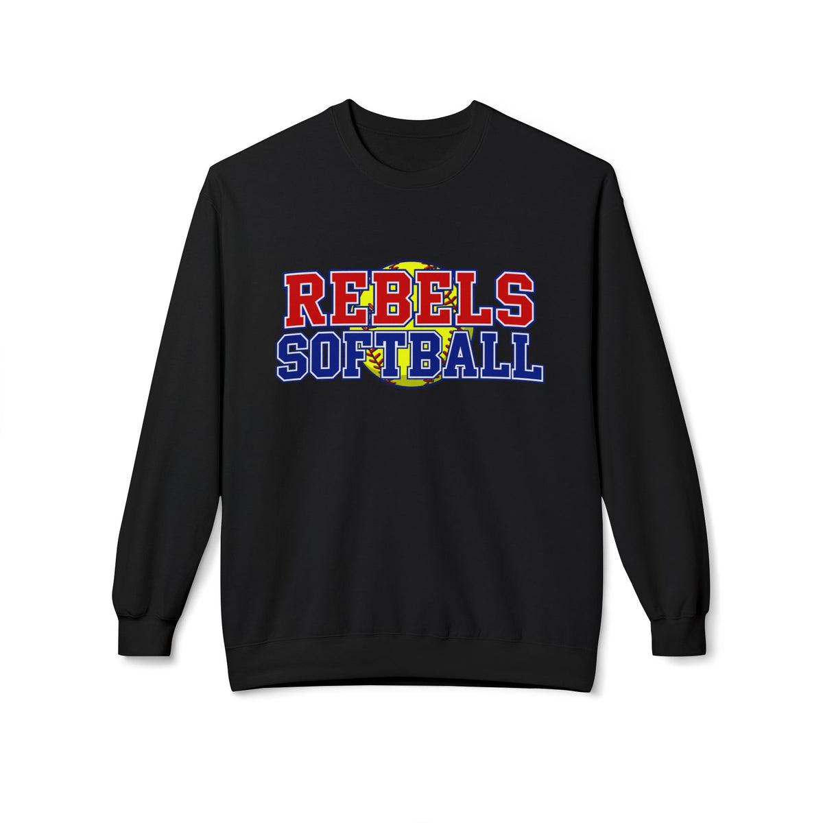 Rebels Softball Crewneck Sweatshirt — Team Spirit Soft Fleece