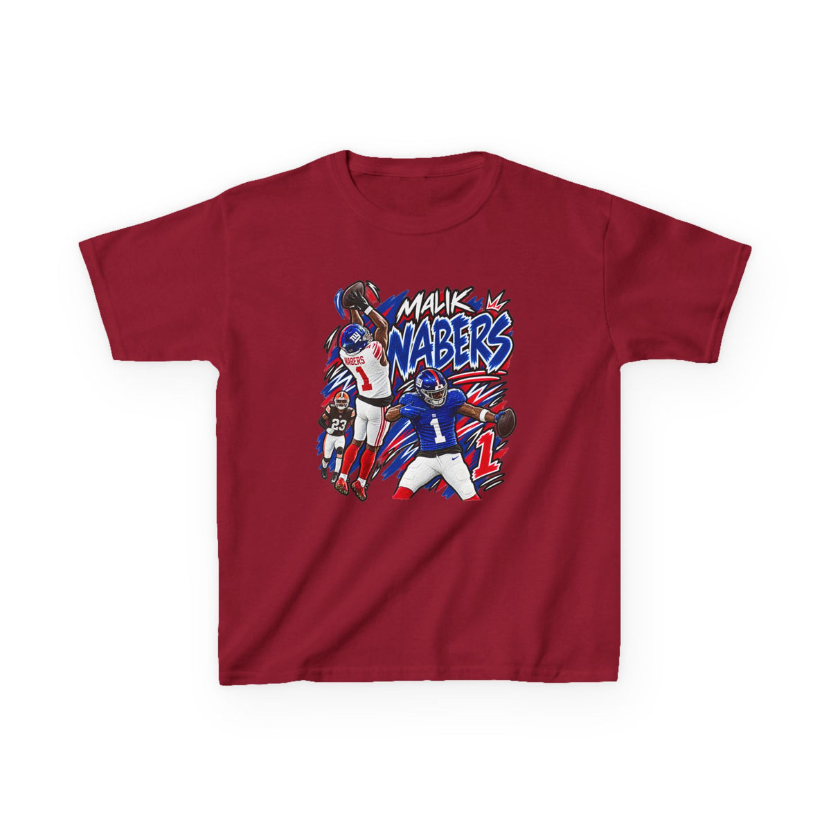Malik Nabers Graphic T-Shirt - Sunday Standouts Sketch Series