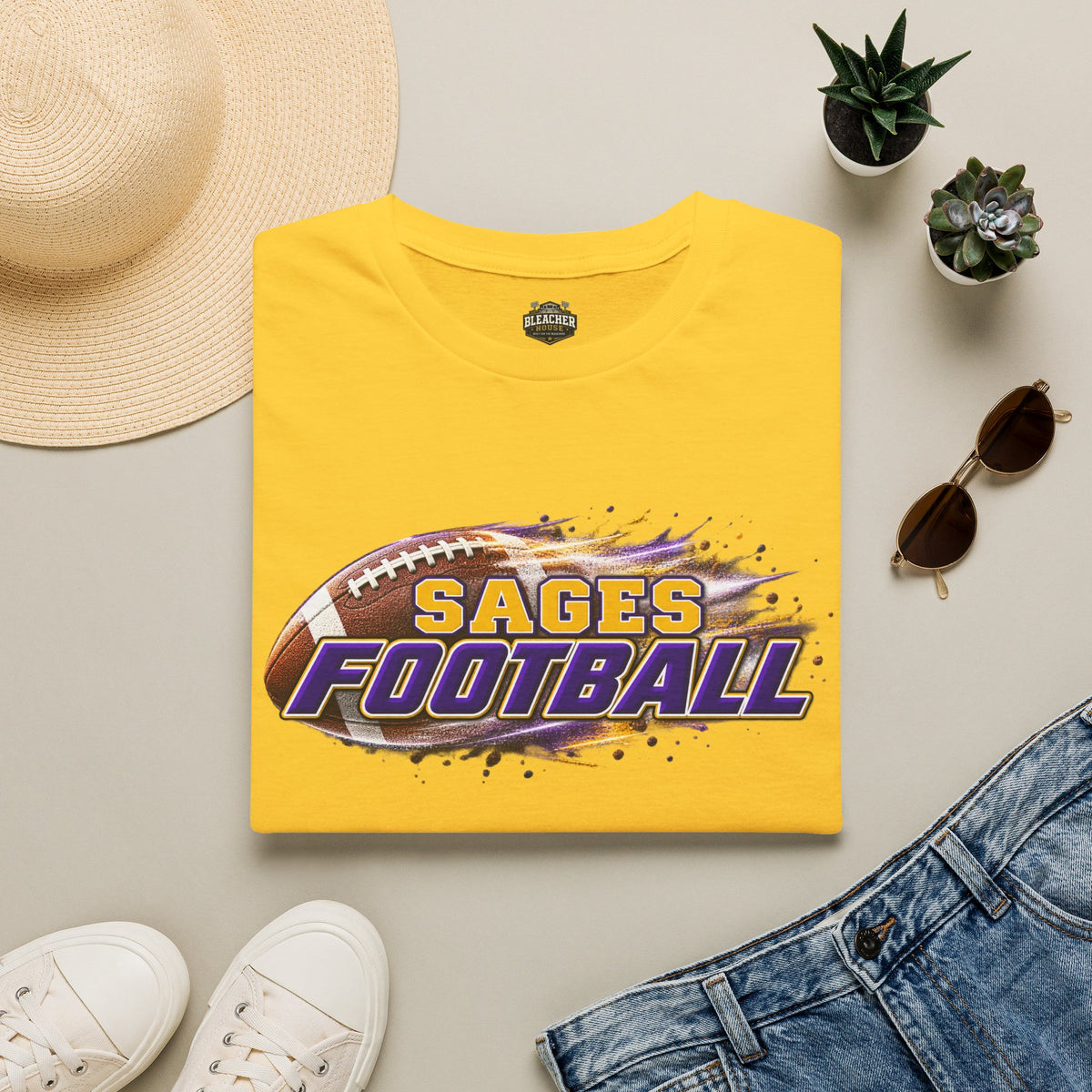 Sages Flaming Football T-Shirt