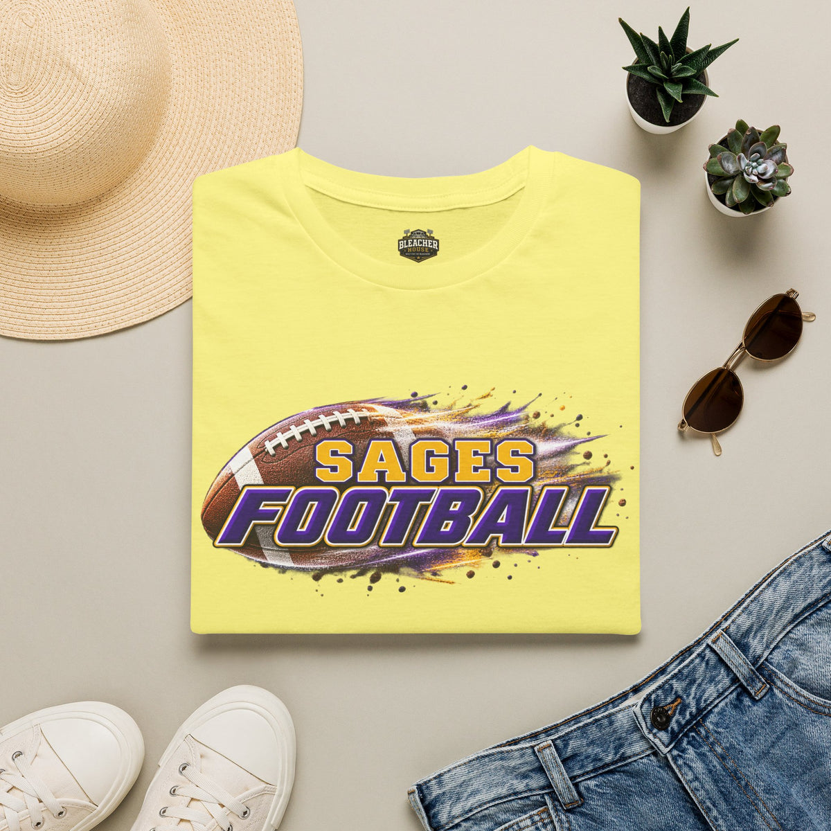 Sages Flaming Football T-Shirt