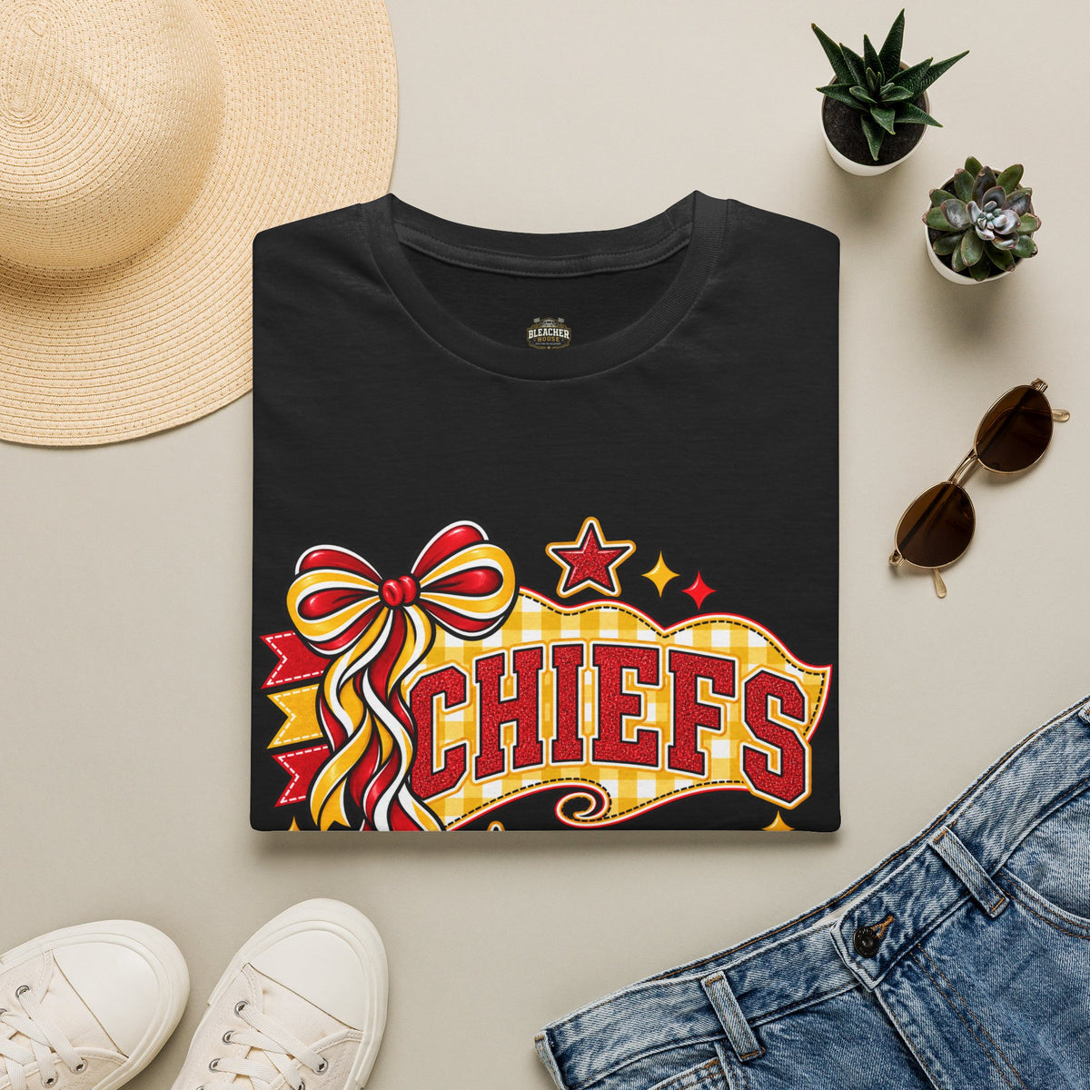 Chiefs Ribbon & Banner T-Shirt — Team Spirit Tee