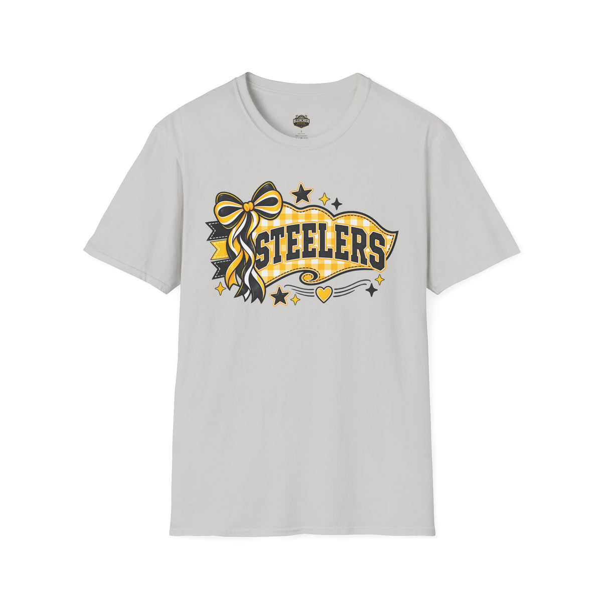 Steelers Ribbon T-Shirt — Cheerful Black & Gold Football Fan Tee