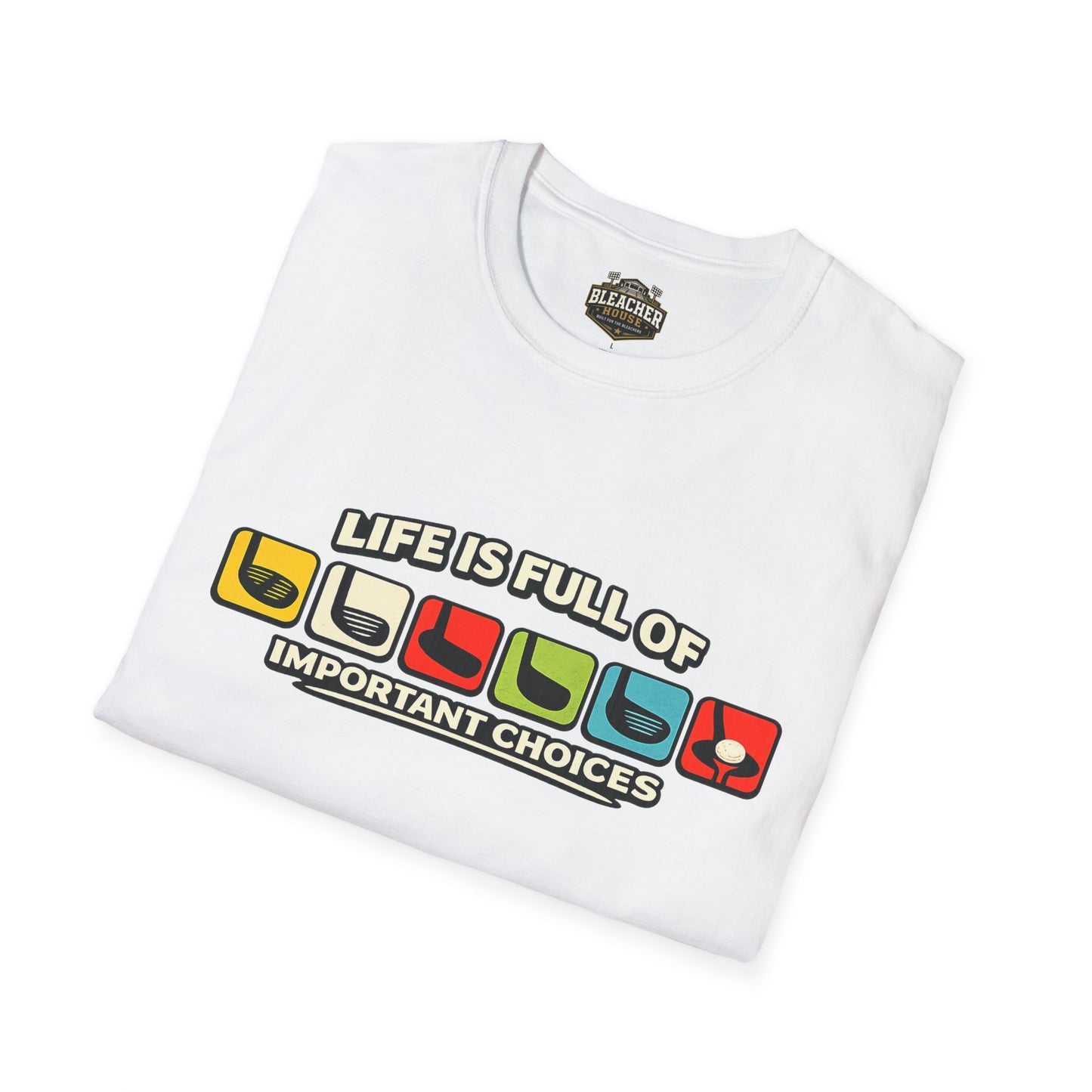 T‑Shirt — "Life Is Full Of Important Choices" Retro Game Controller Graphic