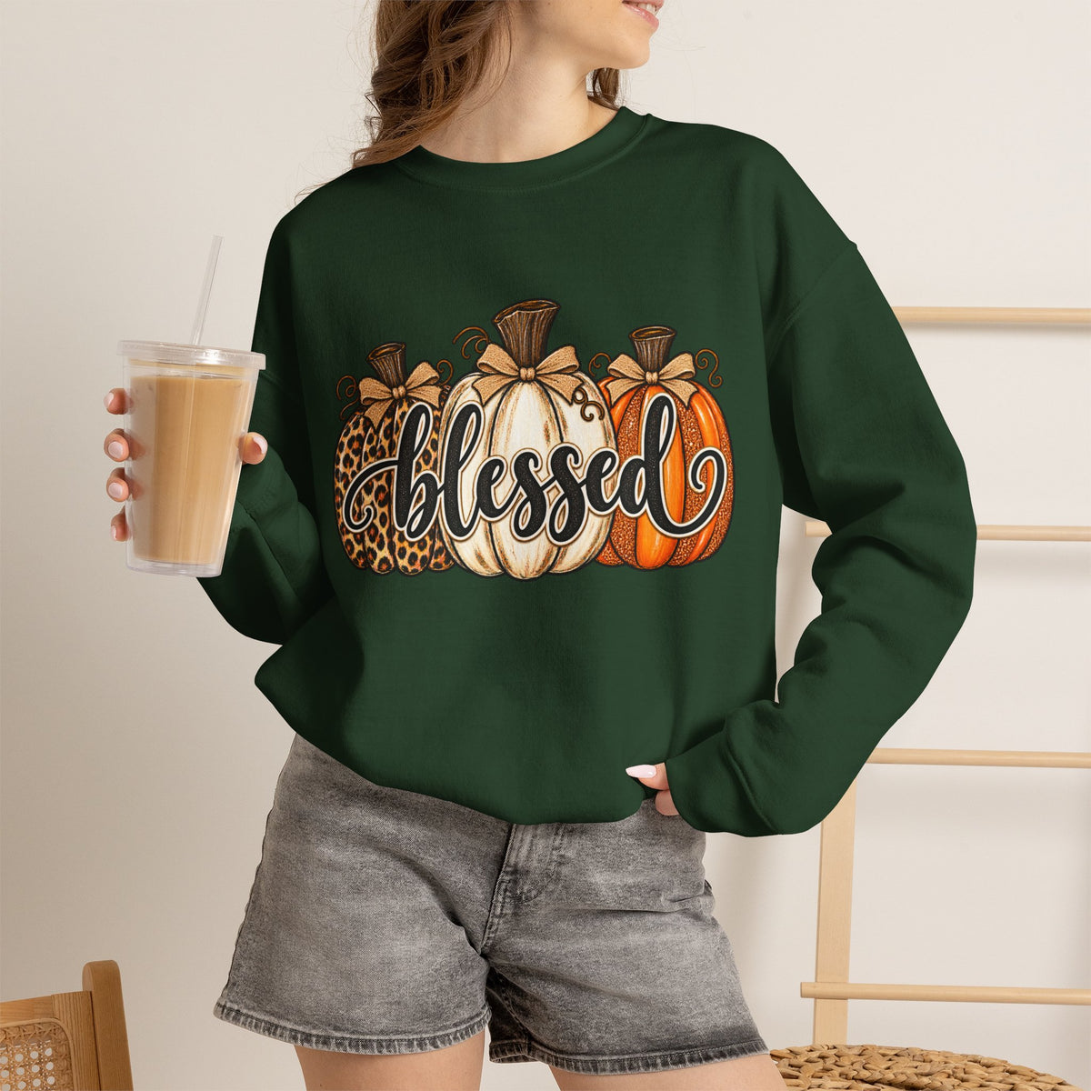 Blessed Pumpkin Sweatshirt — Fall Autumn Crewneck