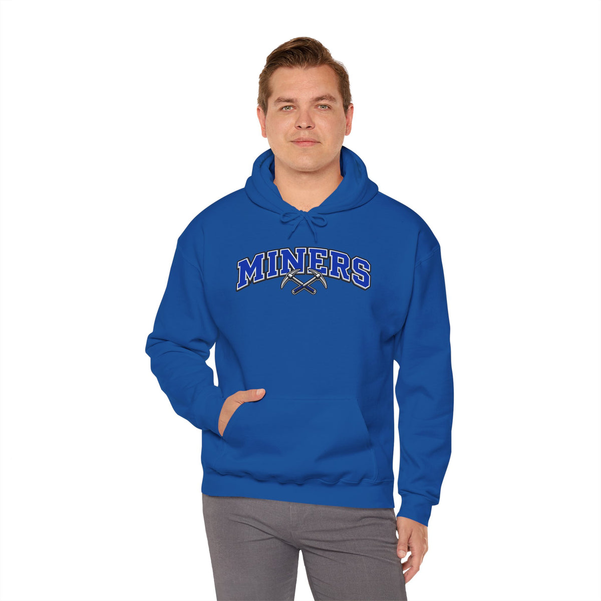 Miners Block Letter and Logo Hoodie