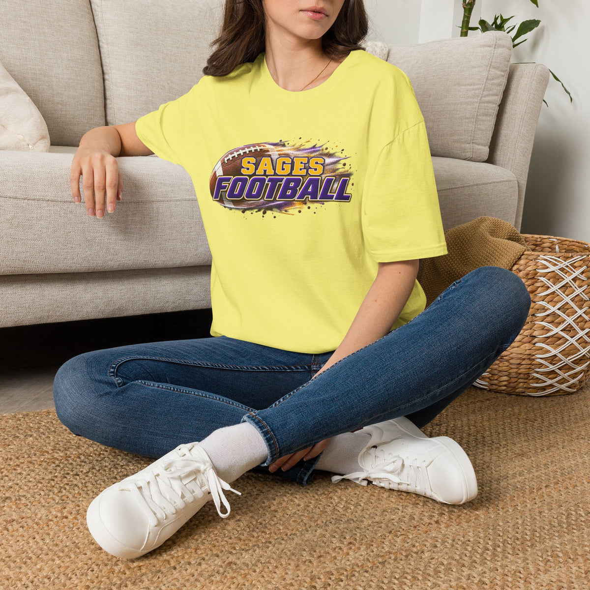 Sages Flaming Football T-Shirt