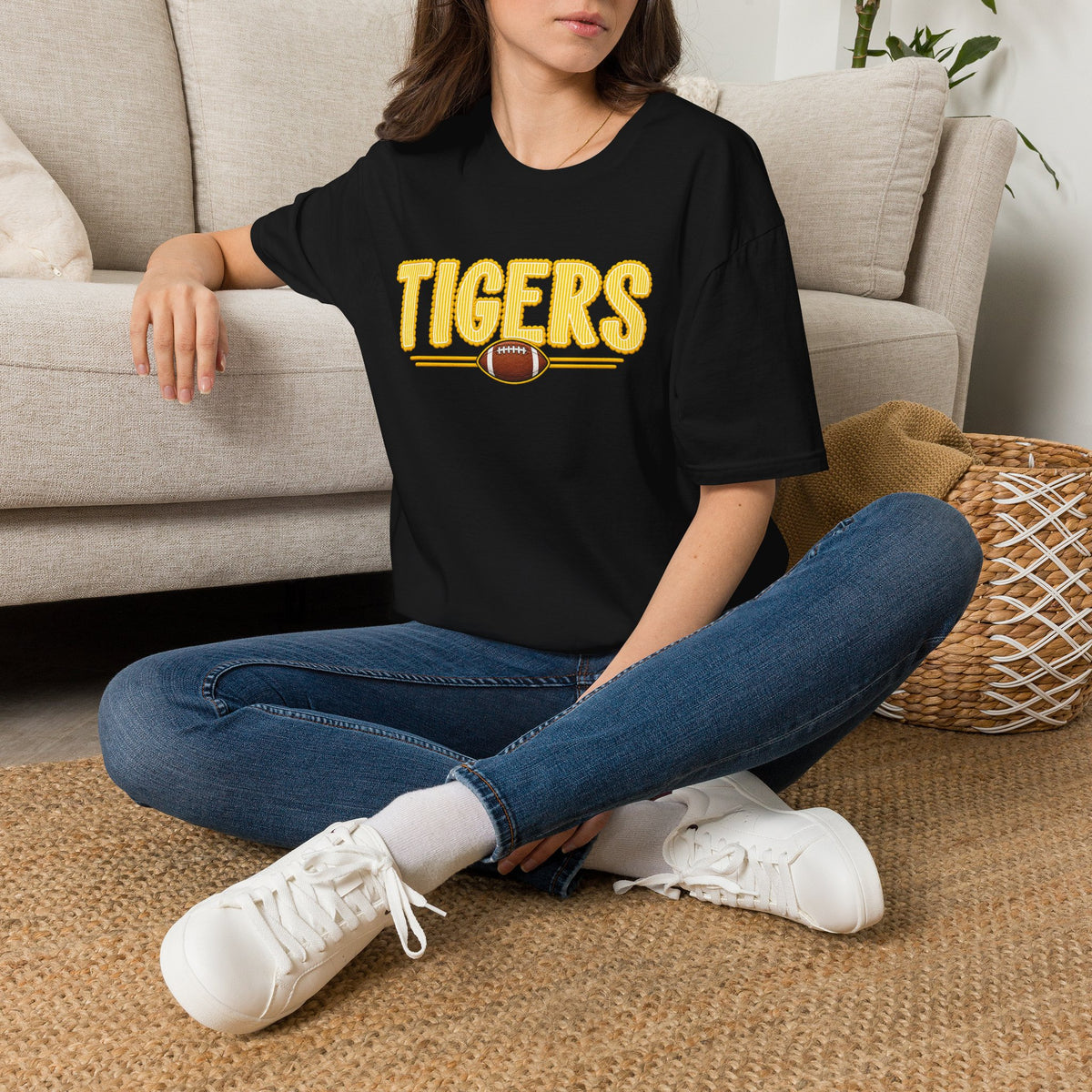 Tigers Football T-Shirt – Vintage Yellow Team Tee