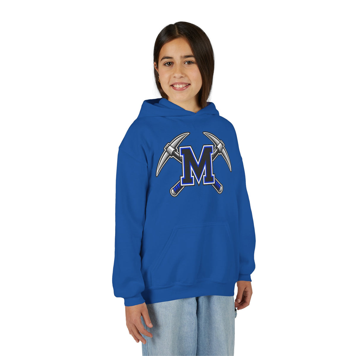 YOUTH Miners M Logo Hoodie - Cross Pickaxe Graphic M Logo