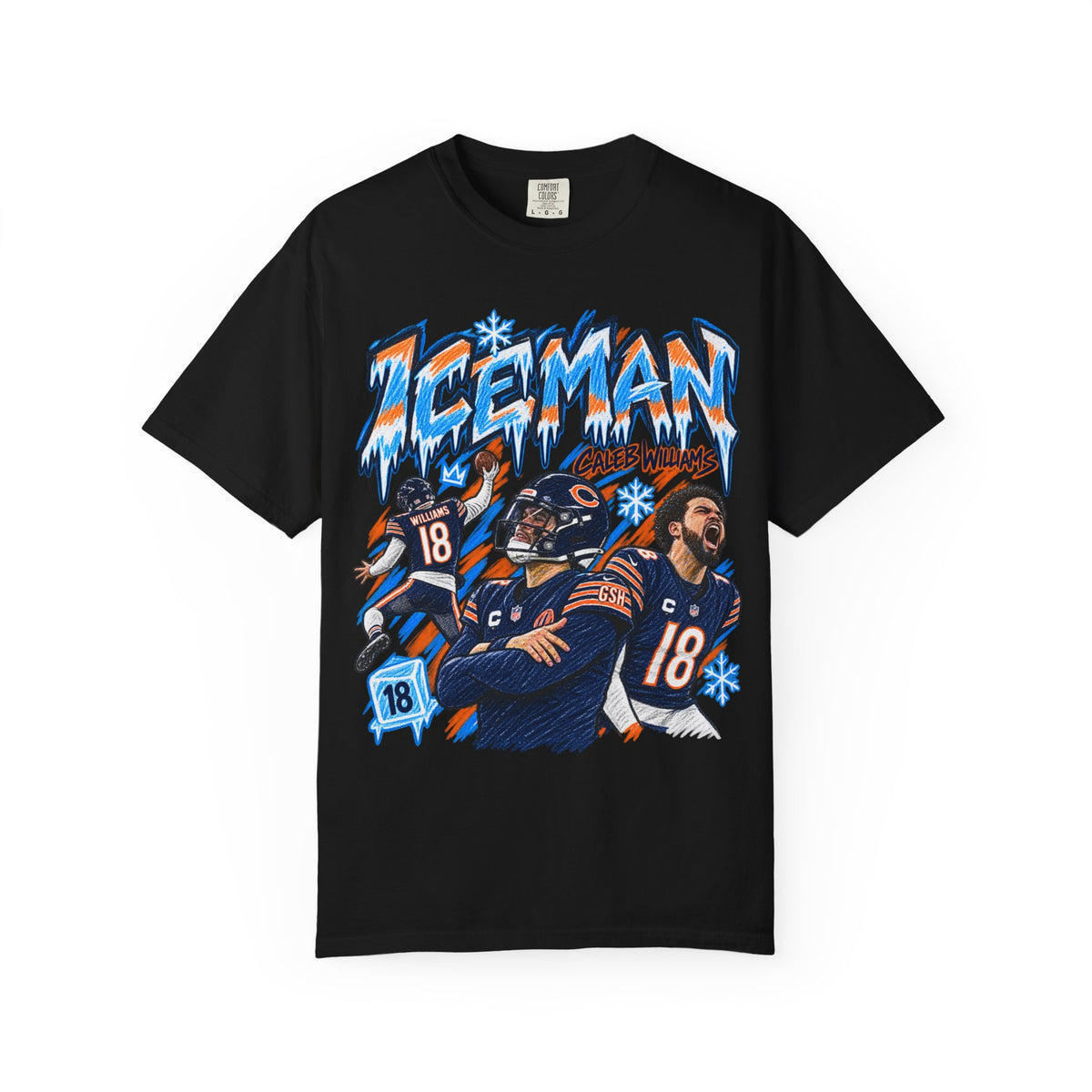 Caleb Williams, ICEMAN Graphic T-Shirt - Sunday Standouts Sketch Series