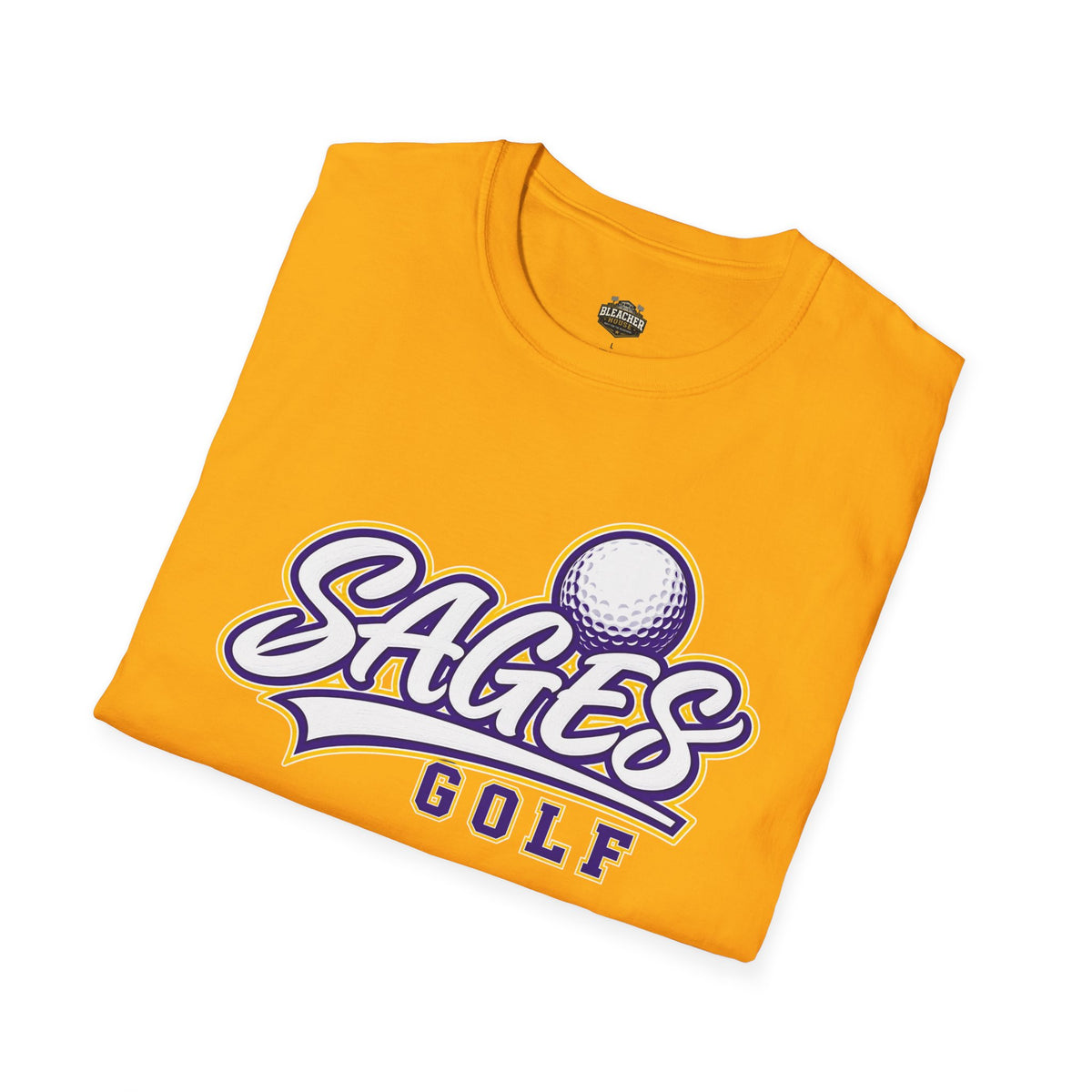 Sages Golf Team T‑Shirt — Vintage Script Golf Ball Logo