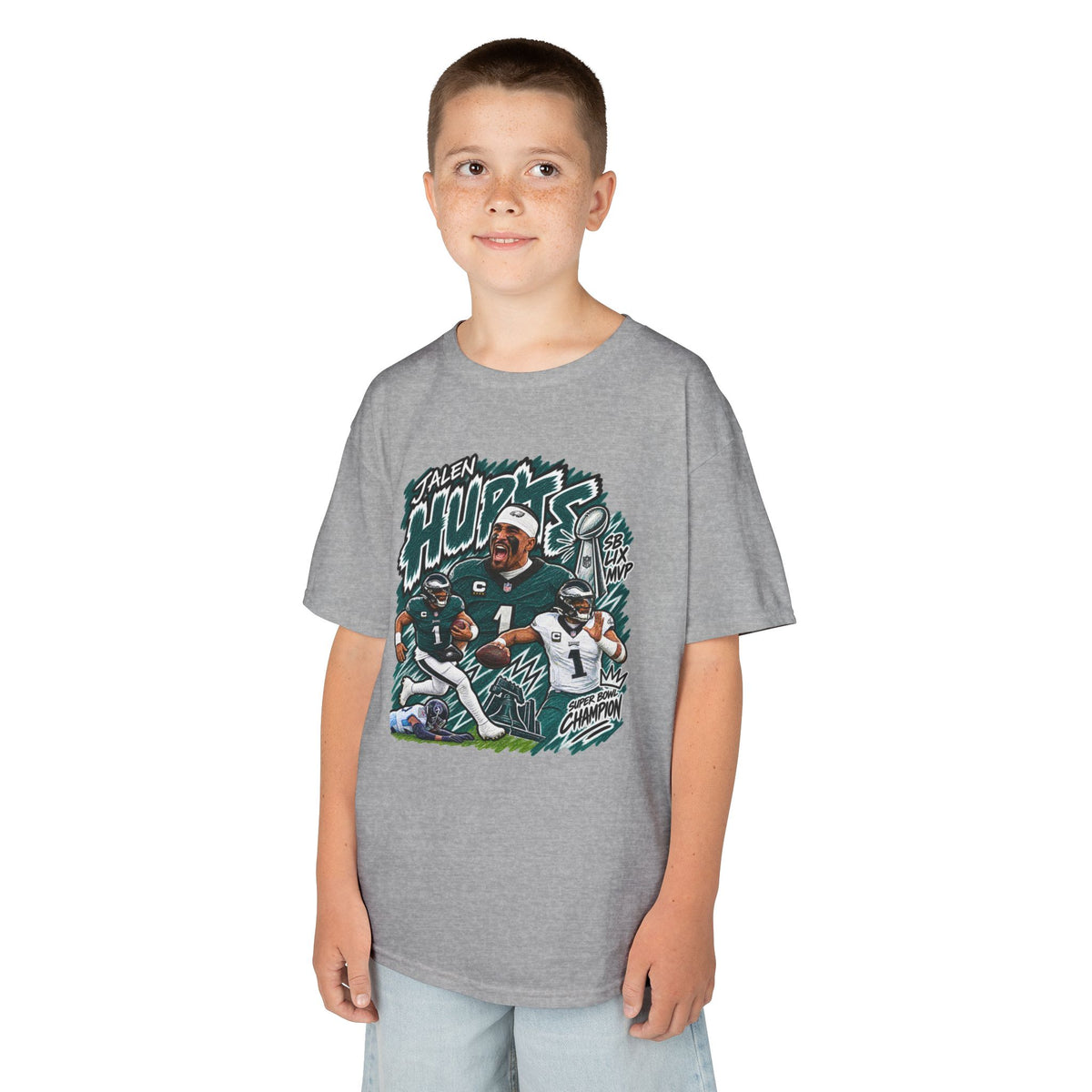 YOUTH Jalen Hurts Graphic T-Shirt - Sunday Standouts Sketch Series