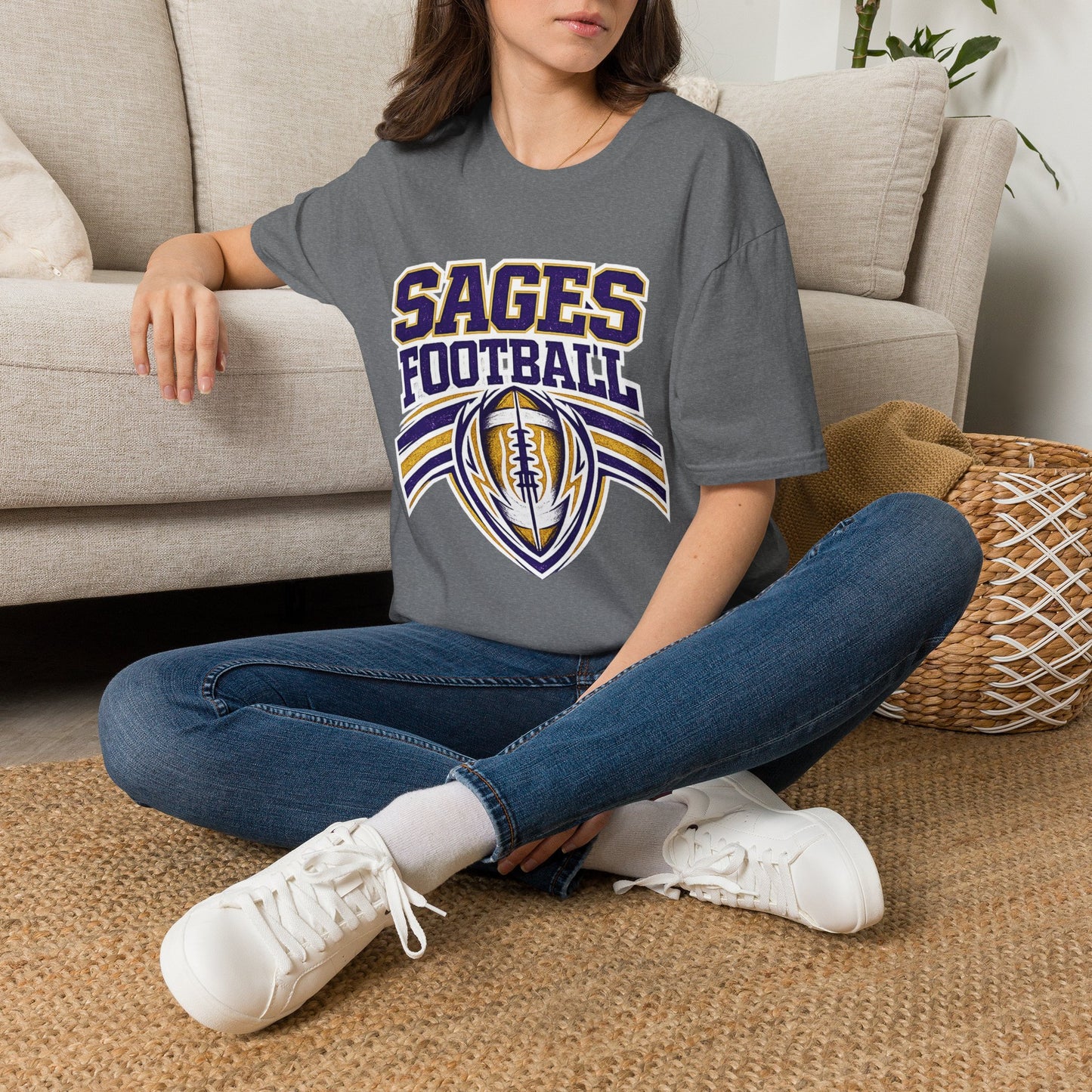Sages Football T-Shirt — Vintage Collegiate Team Tee