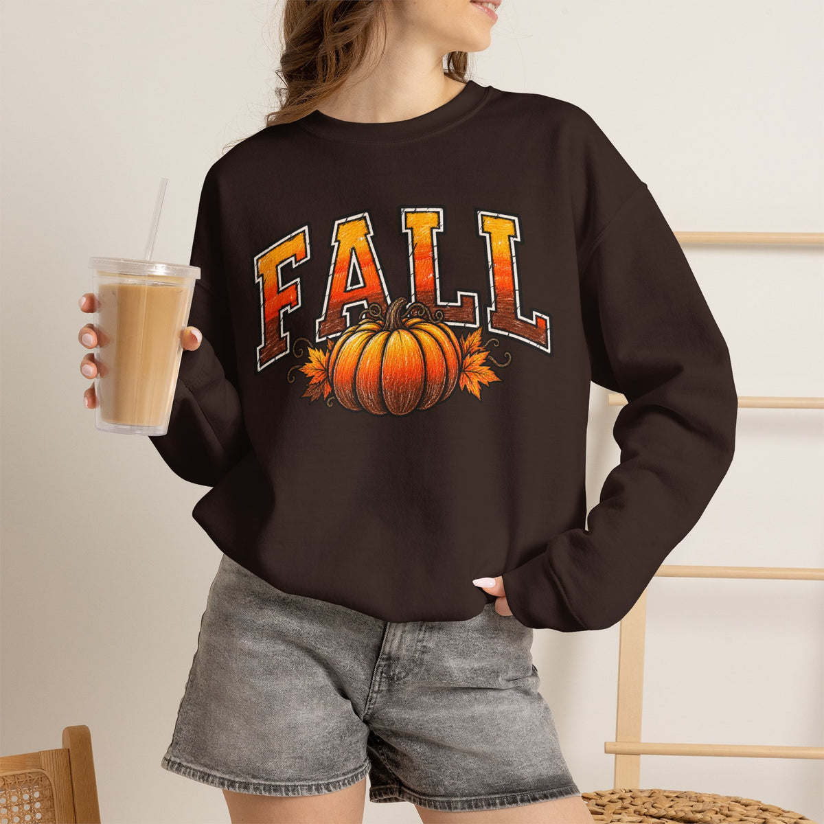 Fall Pumpkin Crewneck Sweatshirt