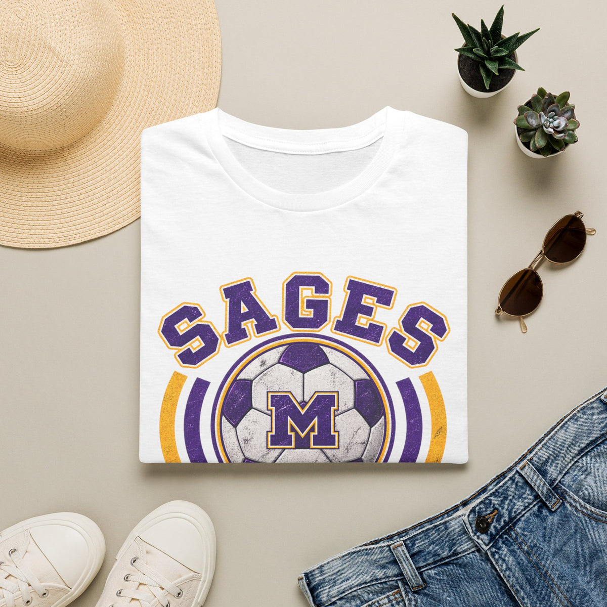 CUSTOMIZABLE Sages Soccer Club T-Shirt — YOUR NAME AND NUMBER