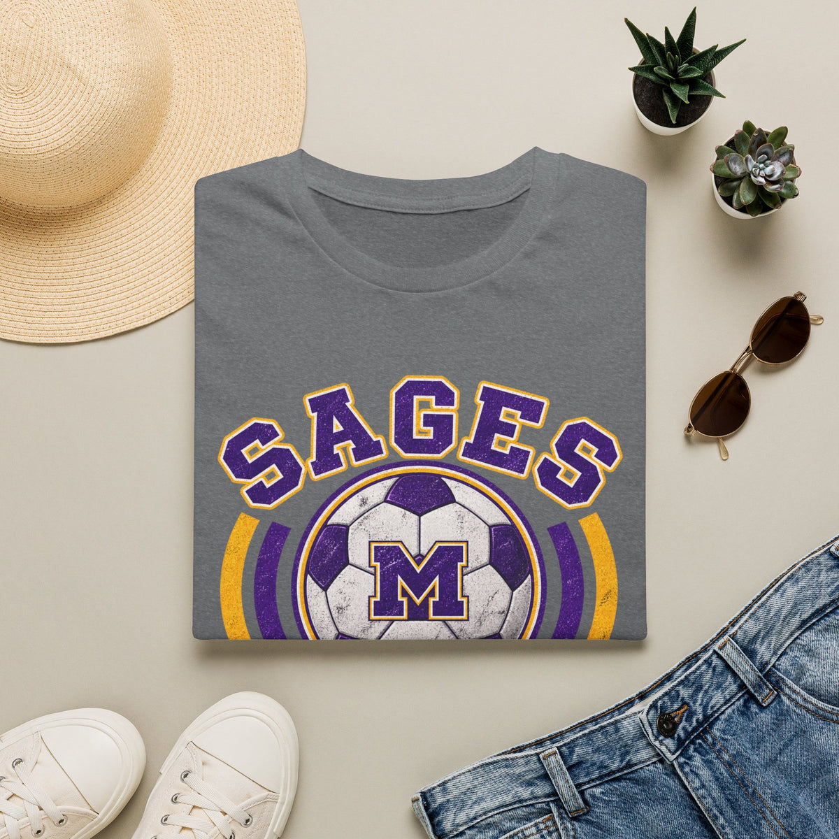 CUSTOMIZABLE Sages Soccer Club T-Shirt — YOUR NAME AND NUMBER