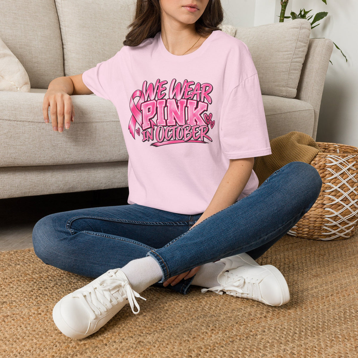 We Wear Pink in October T-Shirt — Breast Cancer Awareness Tee