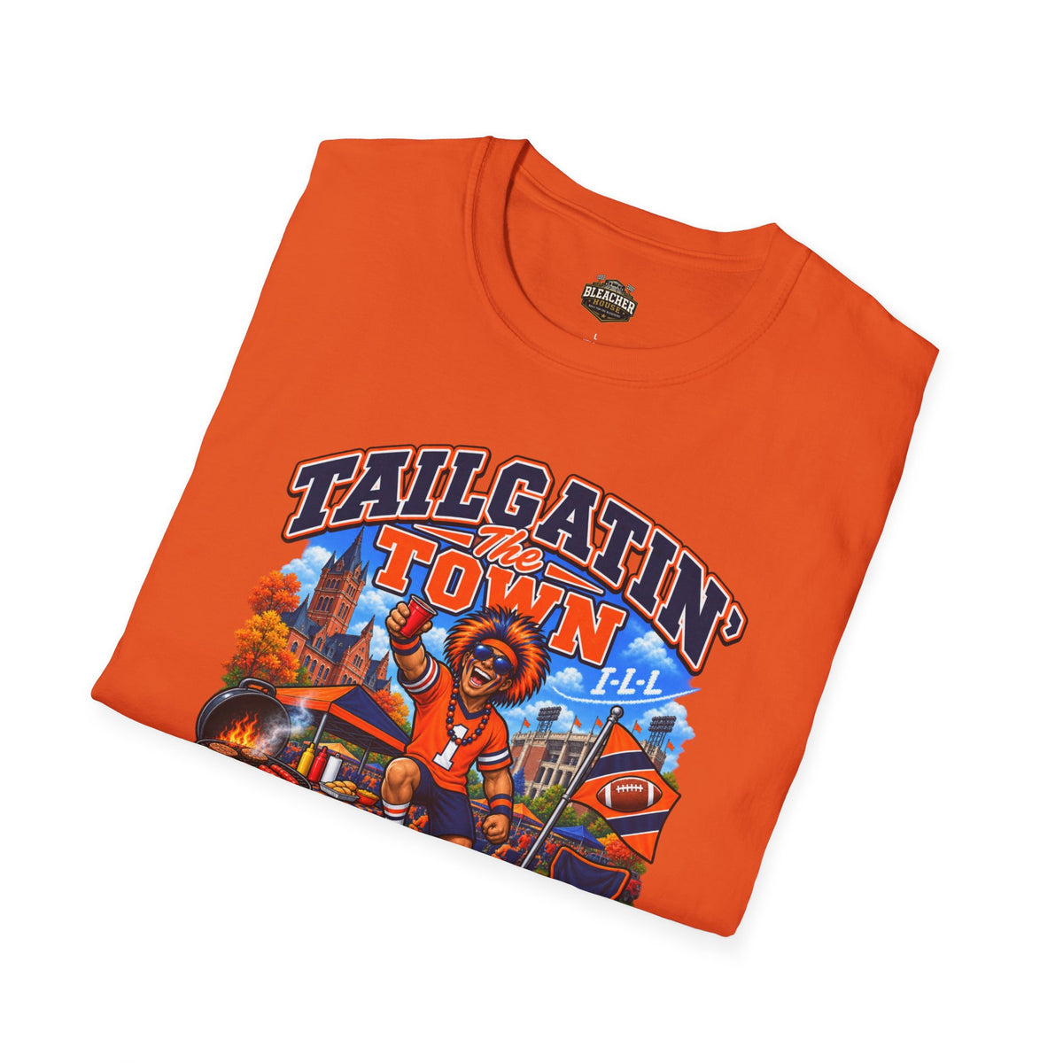 Tailgatin' the Town - ILLINOIS EDITION - College Game Day Tailgate Tee