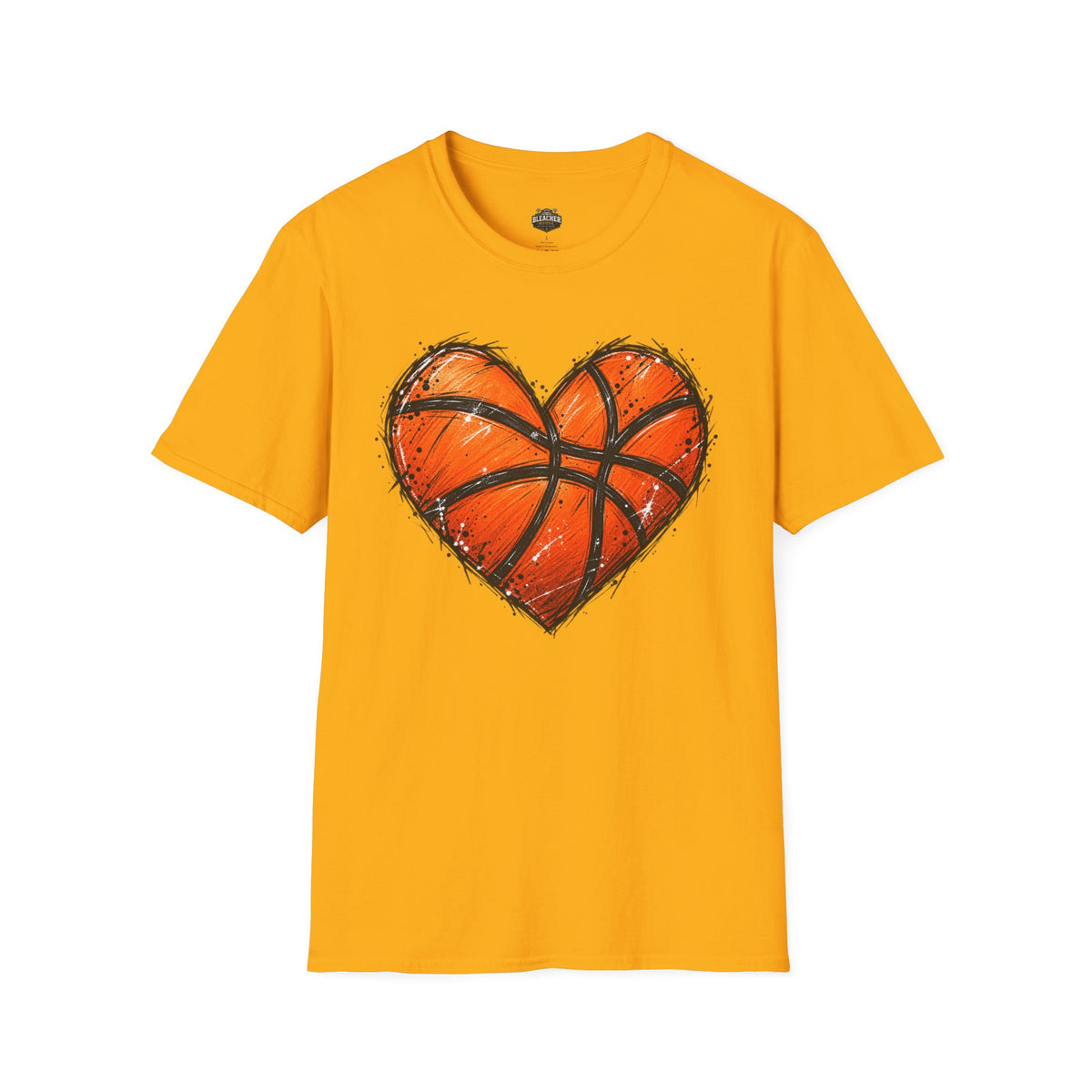 Basketball Heart T-Shirt — Athletic Love Tee for Players & Fans