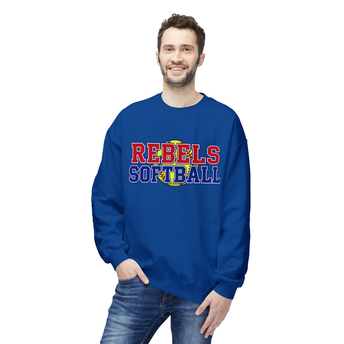 Rebels Softball Crewneck Sweatshirt — Team Spirit Soft Fleece