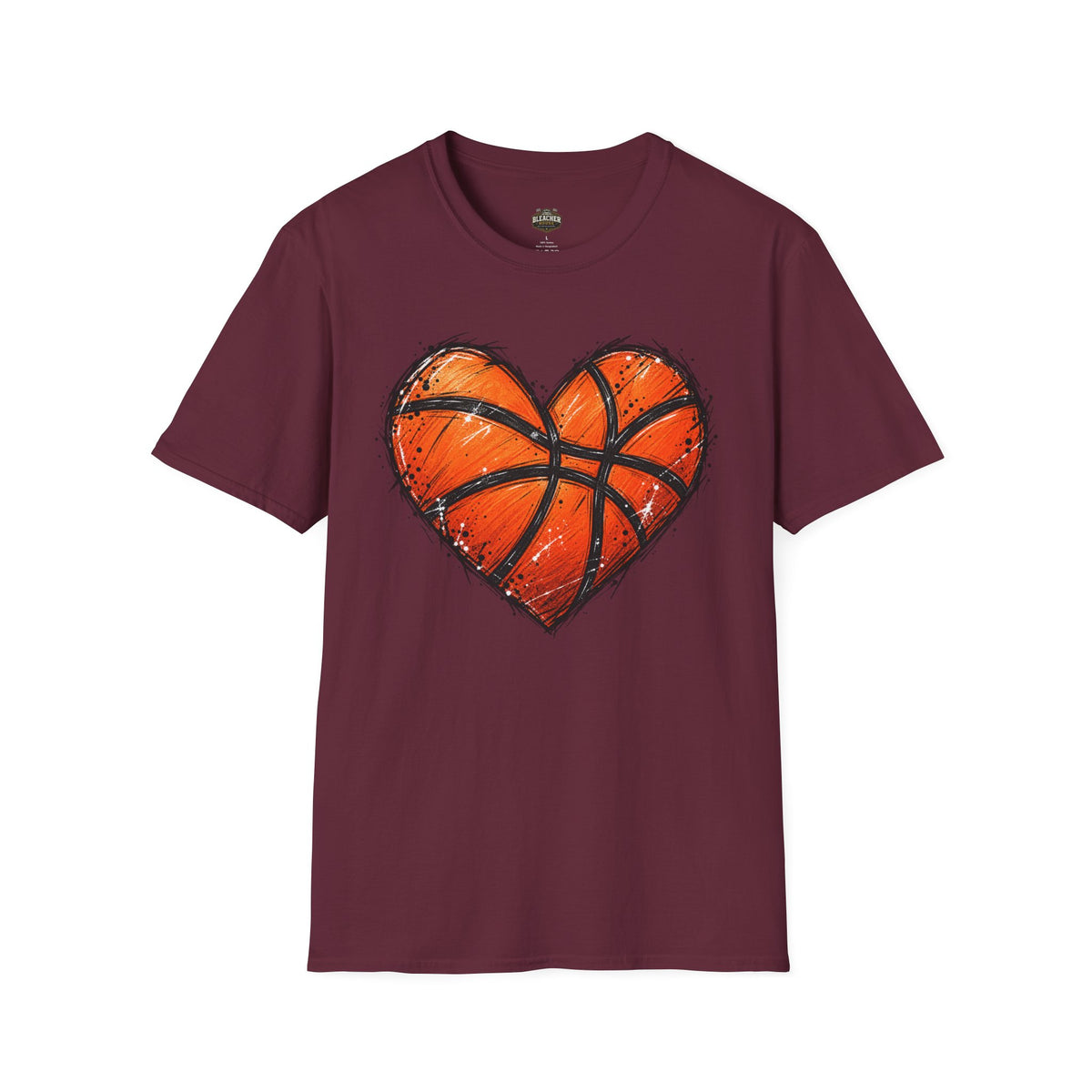 Basketball Heart T-Shirt — Athletic Love Tee for Players & Fans
