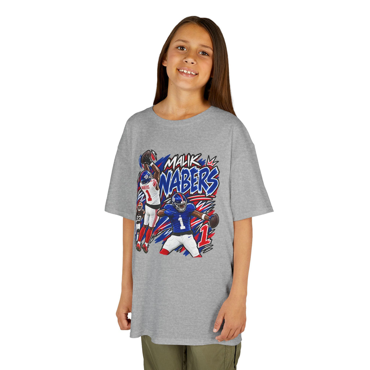 Malik Nabers Graphic T-Shirt - Sunday Standouts Sketch Series