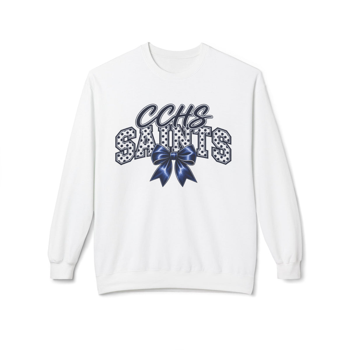 CCHS Saints Crewneck Sweatshirt — Cheer Bow School Spirit Pullover