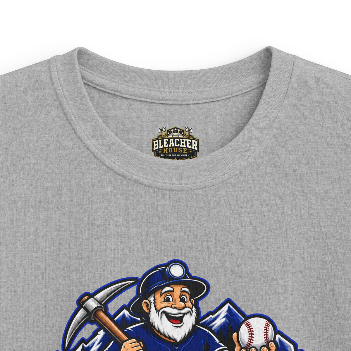 YOUTH Blue Ridge Miners Mascot and Logo T‑Shirt — Unisex Softstyle Tee