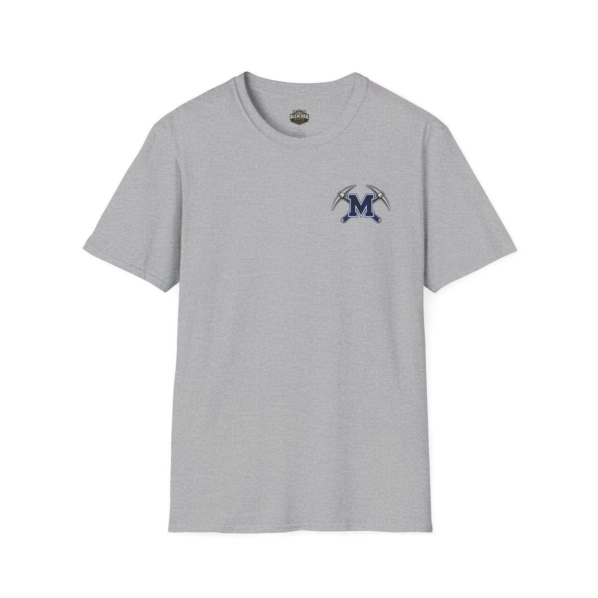 Miners Graphic T-Shirt - Miners Logo on Front, Mascot Design on Back