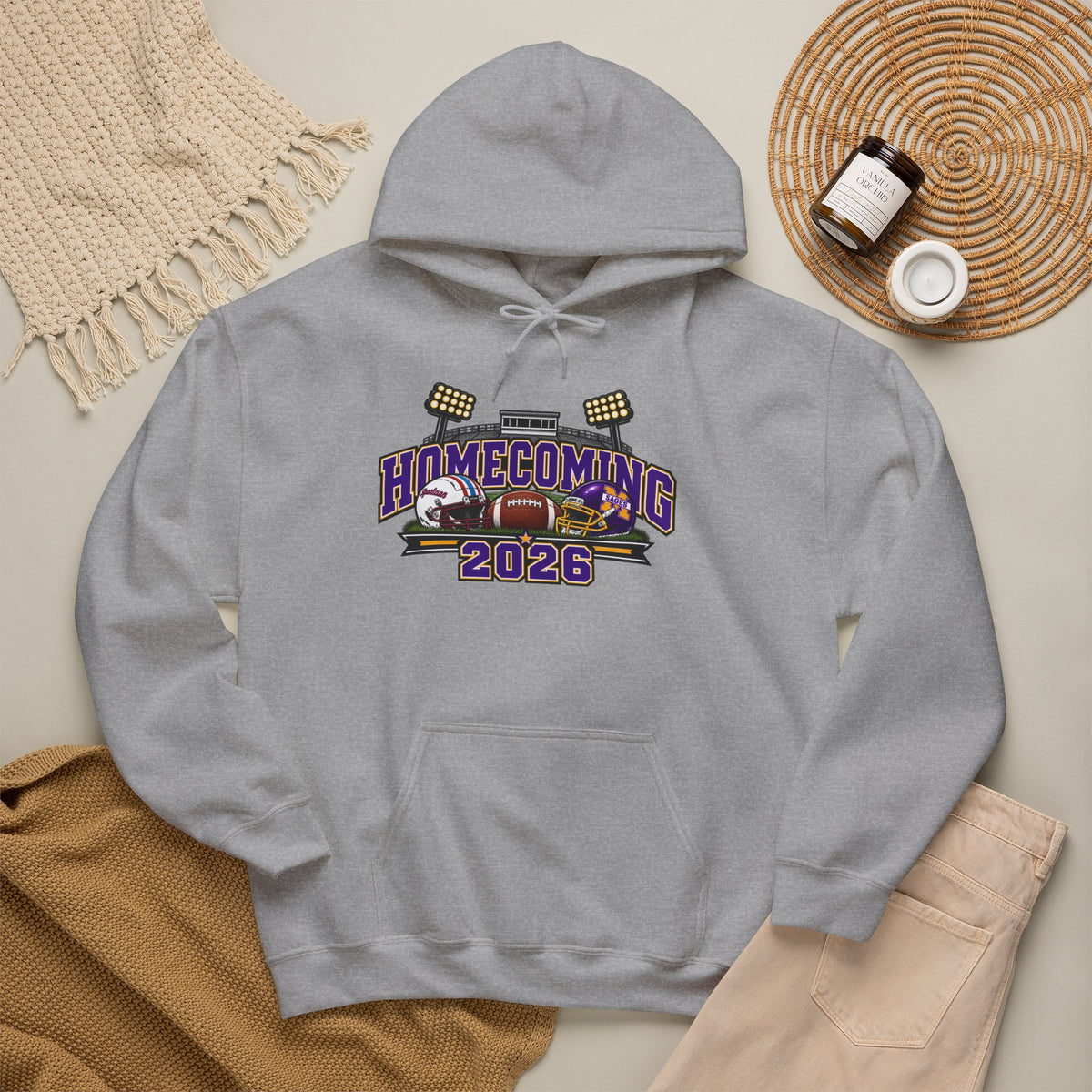 Homecoming 2026 Hoodie — School Spirit Football Crew Sweatshirt