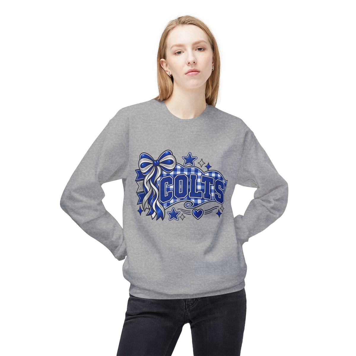 Colts Ribbon & Banner Crewneck Sweatshirt - Team Spirit Pullover