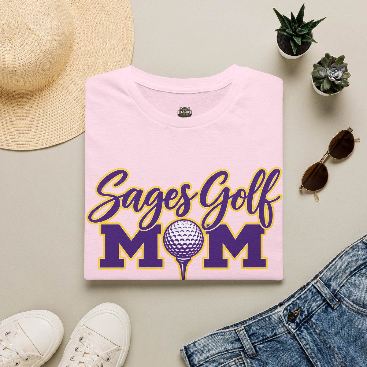 Sages Golf Mom T-Shirt — “Sages Golf MOM” Script & Tee Graphic