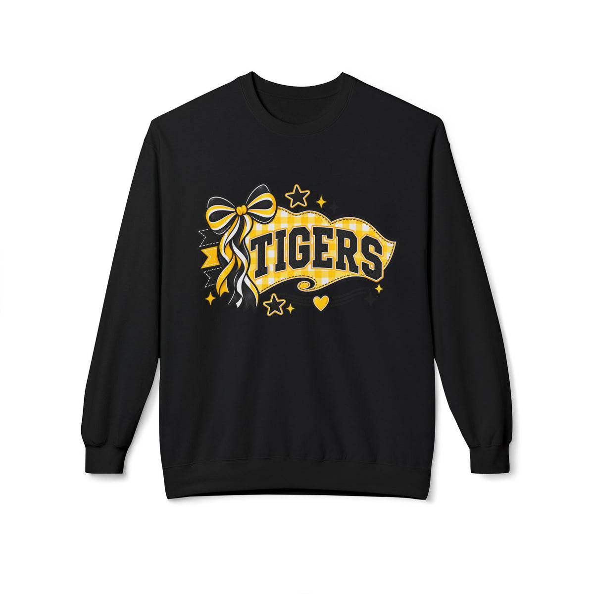 Tigers Crewneck Sweatshirt — Cheer Ribbon School Spirit Pullover