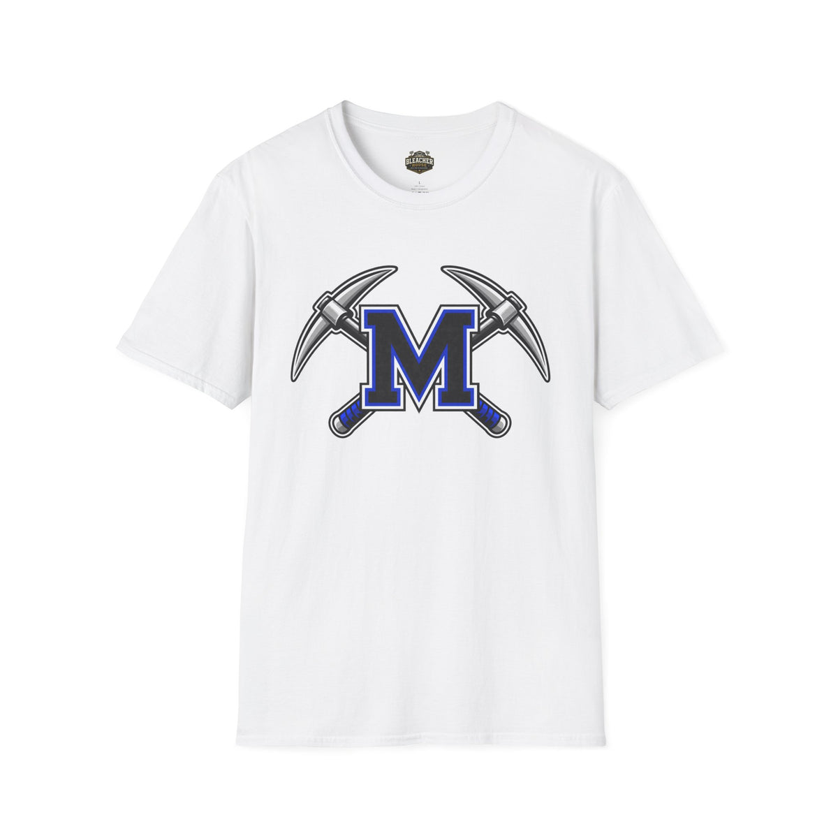 Miner M Logo T-Shirt — Crossed Pickaxes Unisex Softstyle Tee