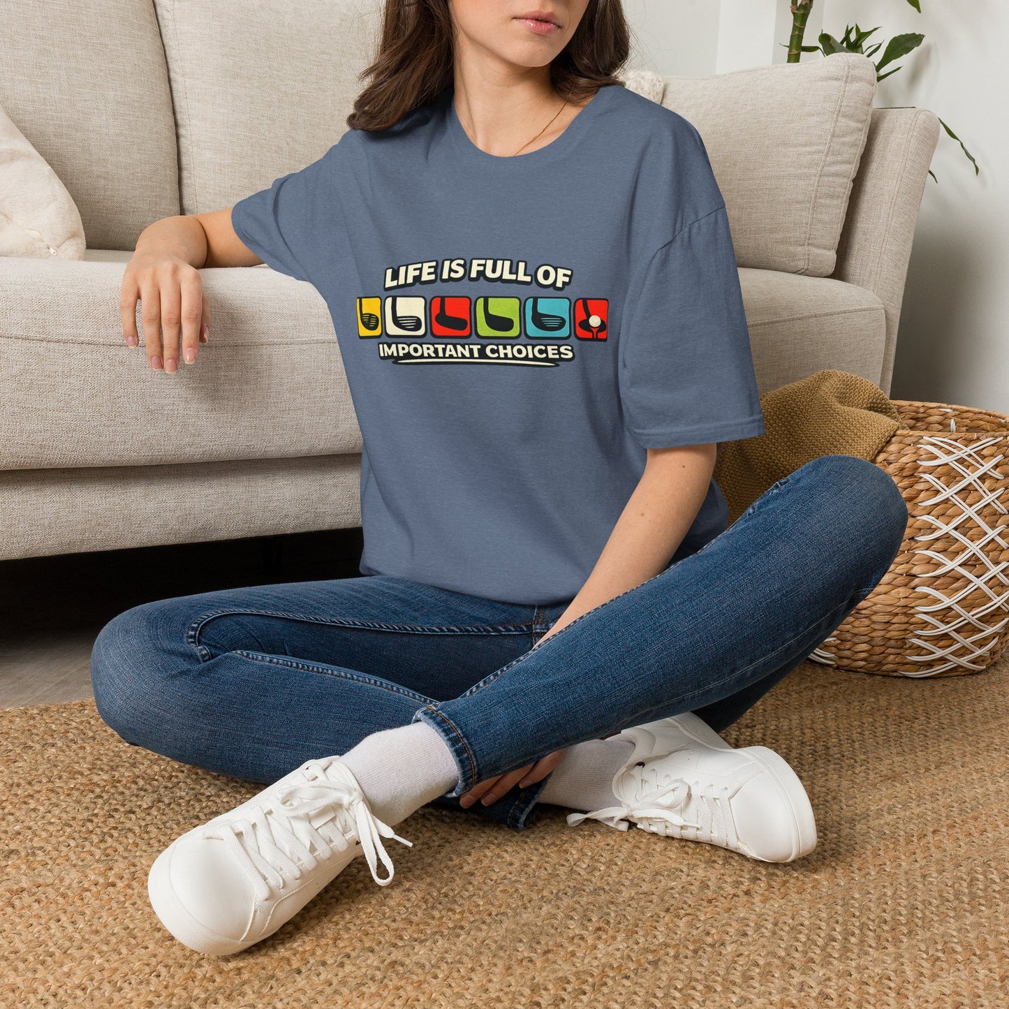 T‑Shirt — "Life Is Full Of Important Choices" Retro Game Controller Graphic